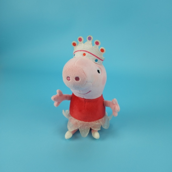 TY 2015 Ballerina Peppa Pig 8" Plush Toy Red Pink - Picture 3 of 12